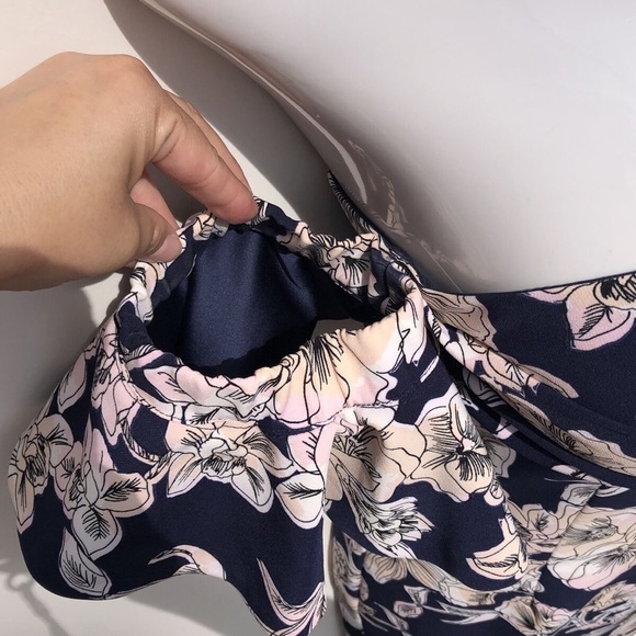 BARDOT Revolve FLORAL Casey OFF THE SHOULDER Ruffle Sleeve Dress Womens Sz 6/M - Picture 6 of 11
